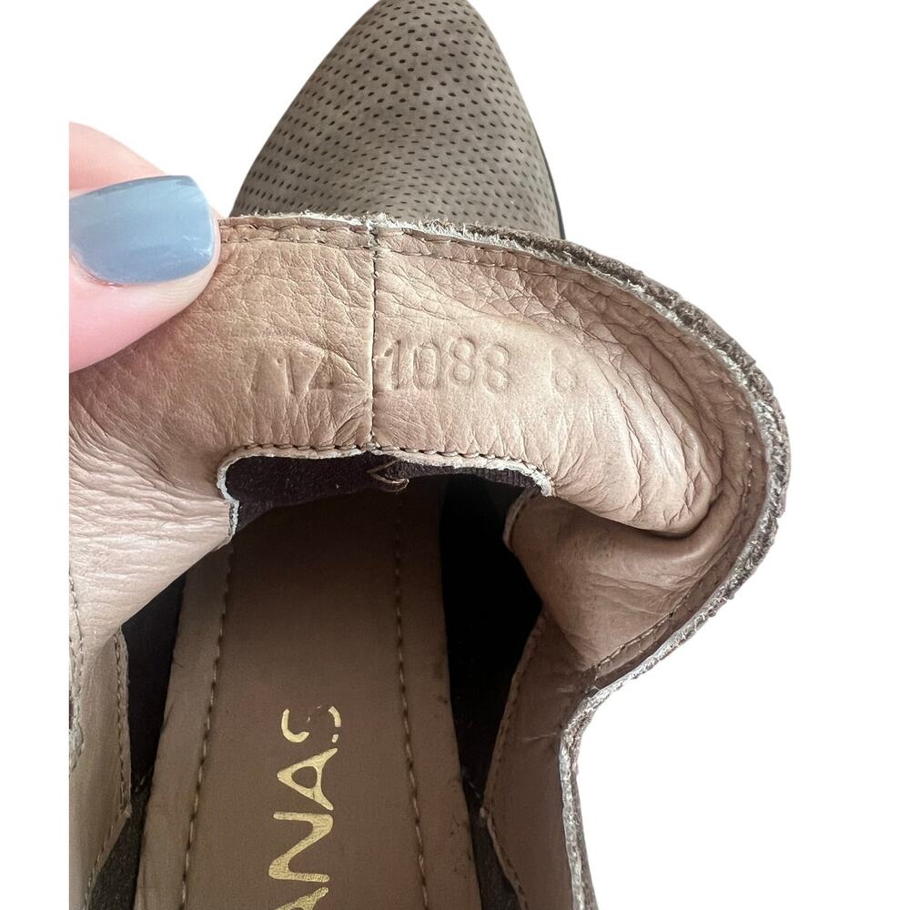 KAANAS NWOT Women's Tan Mexicali Ankle Boot Booties Perforated Detail Size 8 - Picture 6 of 7